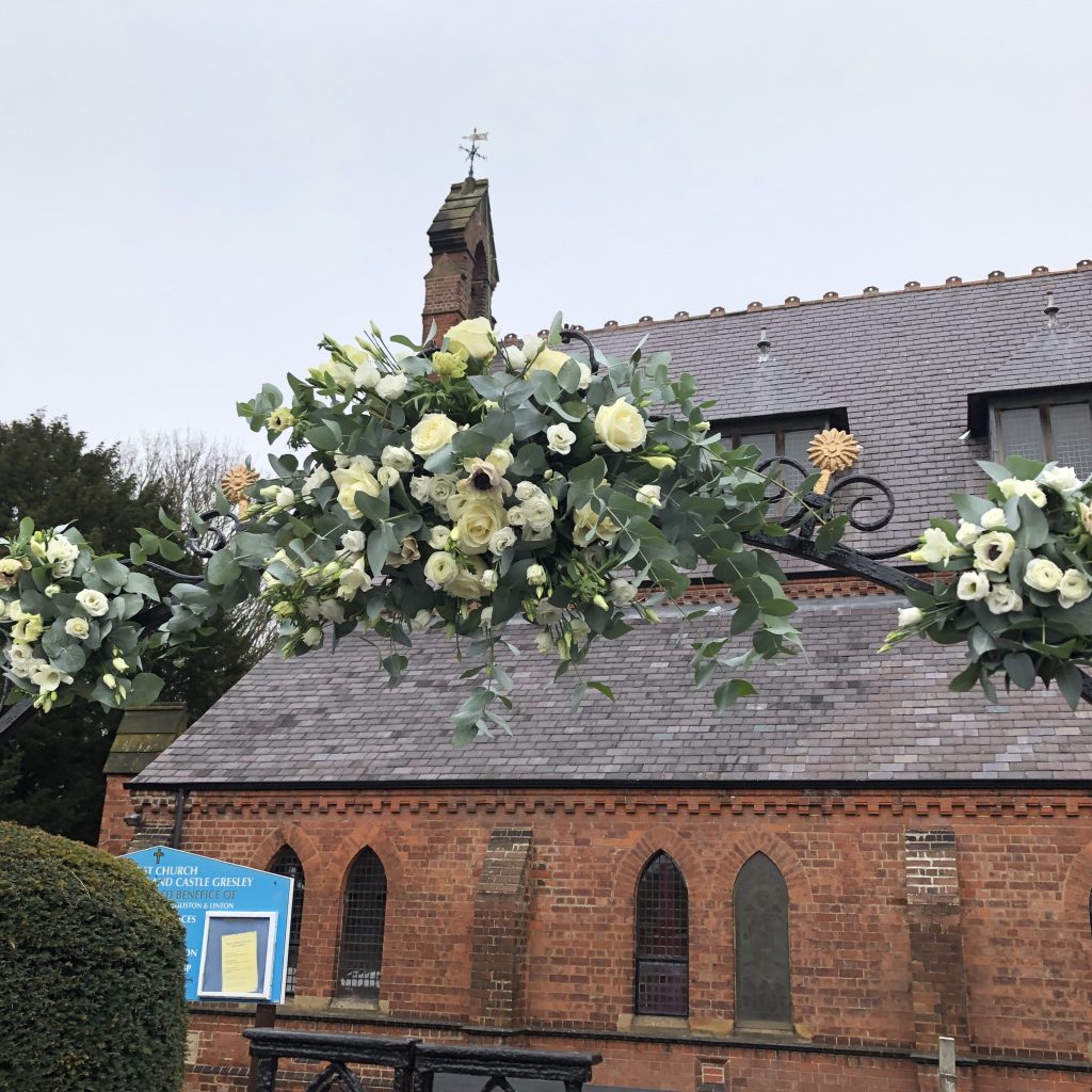 Church wedding flowers