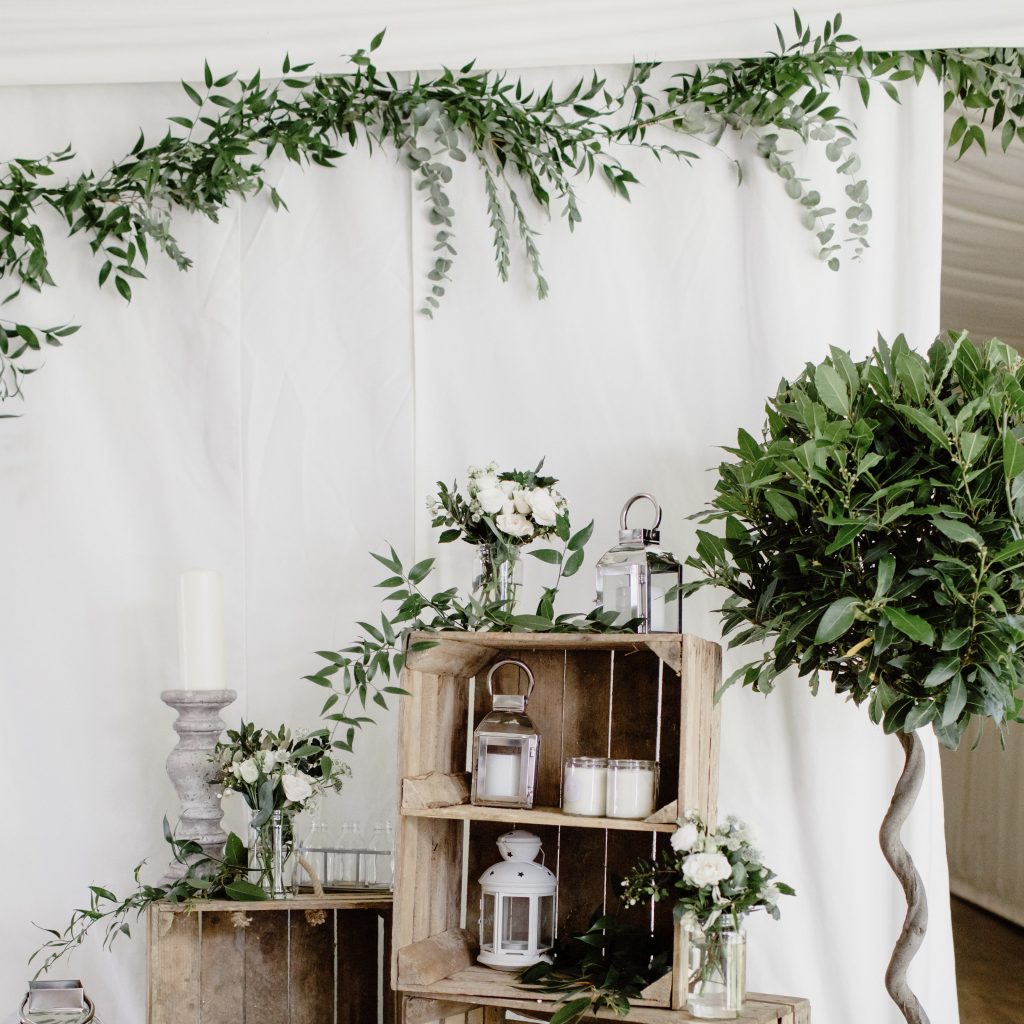 Greenery garland backdrop