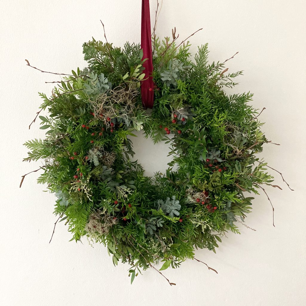 Christmas door wreath derby